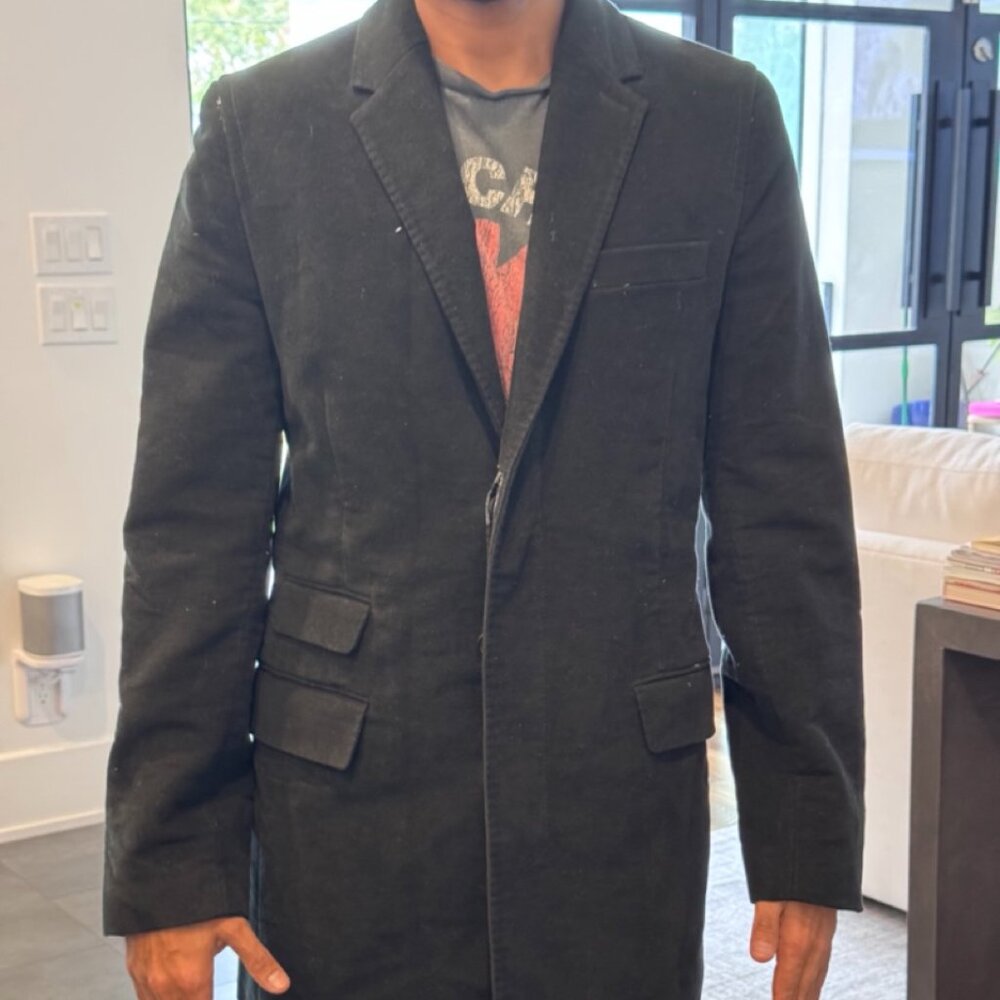 Club Monaco Men’s Trench Coat Black Size Small (38)